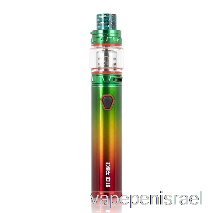 ערכת חד פעמית Vape Israel Smok Stick Prince - Tfv12 Prince Green Rasta בסגנון עט